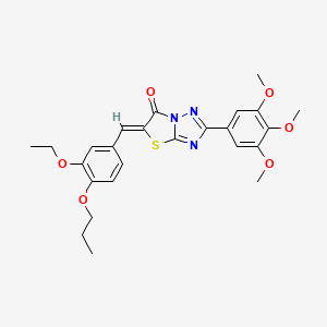 (5Z)-5-(3-ethoxy-4-propoxybenzylidene)-2-(3,4,5-trimethoxyphenyl)[1,3]thiazolo[3,2-b][1,2,4]triazol-6(5H)-one