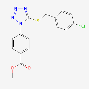 methyl 4-{5-[(4-chlorobenzyl)sulfanyl]-1H-tetrazol-1-yl}benzoate