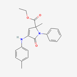 ethyl 2-methyl-4-[(4-methylphenyl)amino]-5-oxo-1-phenyl-2,5-dihydro-1H-pyrrole-2-carboxylate