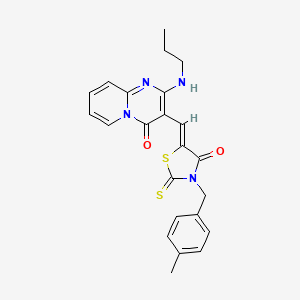 3-{(Z)-[3-(4-methylbenzyl)-4-oxo-2-thioxo-1,3-thiazolidin-5-ylidene]methyl}-2-(propylamino)-4H-pyrido[1,2-a]pyrimidin-4-one