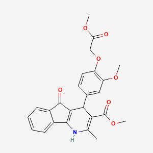 methyl 4-[3-methoxy-4-(2-methoxy-2-oxoethoxy)phenyl]-2-methyl-5-oxo-4,5-dihydro-1H-indeno[1,2-b]pyridine-3-carboxylate