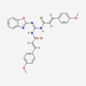 (2E)-N-[(E)-(1,3-benzoxazol-2-ylamino){[(2E)-3-(4-methoxyphenyl)prop-2-enoyl]amino}methylidene]-3-(4-methoxyphenyl)prop-2-enamide