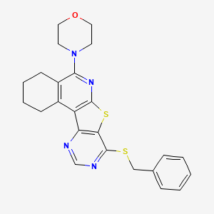 8-Benzylsulfanyl-5-morpholin-4-yl-1,2,3,4-tetrahydro-7-thia-6,9,11-triaza-benzo[c]fluorene