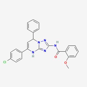 N-[5-(4-chlorophenyl)-7-phenyl-4,7-dihydro[1,2,4]triazolo[1,5-a]pyrimidin-2-yl]-2-methoxybenzamide