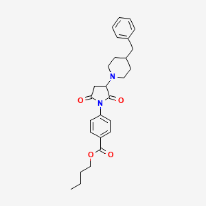 Butyl 4-[3-(4-benzylpiperidin-1-yl)-2,5-dioxopyrrolidin-1-yl]benzoate