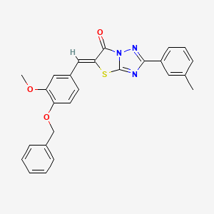 (5Z)-5-[4-(benzyloxy)-3-methoxybenzylidene]-2-(3-methylphenyl)[1,3]thiazolo[3,2-b][1,2,4]triazol-6(5H)-one