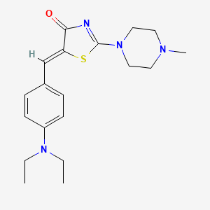 molecular formula C19H26N4OS B11602552 (5Z)-5-[4-(diethylamino)benzylidene]-2-(4-methylpiperazin-1-yl)-1,3-thiazol-4(5H)-one 