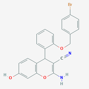 2-amino-4-{2-[(4-bromobenzyl)oxy]phenyl}-7-hydroxy-4H-chromene-3-carbonitrile