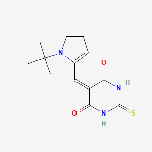 molecular formula C13H15N3O2S B11602599 5-[(1-tert-butyl-1H-pyrrol-2-yl)methylidene]-2-thioxodihydropyrimidine-4,6(1H,5H)-dione 