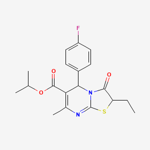 isopropyl 2-ethyl-5-(4-fluorophenyl)-7-methyl-3-oxo-2,3-dihydro-5H-[1,3]thiazolo[3,2-a]pyrimidine-6-carboxylate