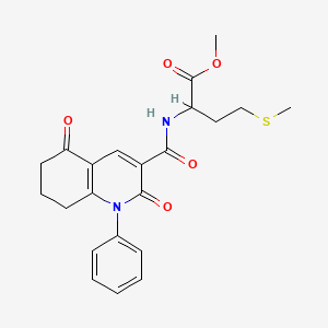 methyl N-[(2,5-dioxo-1-phenyl-1,2,5,6,7,8-hexahydroquinolin-3-yl)carbonyl]methioninate