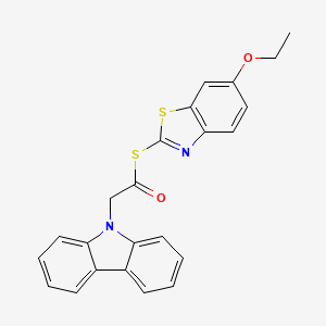 S-(6-ethoxy-1,3-benzothiazol-2-yl) 9H-carbazol-9-ylethanethioate