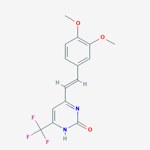 4-[(E)-2-(3,4-dimethoxyphenyl)ethenyl]-6-(trifluoromethyl)-1H-pyrimidin-2-one