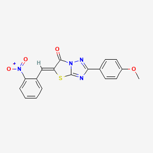 (5Z)-2-(4-methoxyphenyl)-5-(2-nitrobenzylidene)[1,3]thiazolo[3,2-b][1,2,4]triazol-6(5H)-one