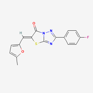 (5Z)-2-(4-fluorophenyl)-5-[(5-methyl-2-furyl)methylene][1,3]thiazolo[3,2-b][1,2,4]triazol-6(5H)-one