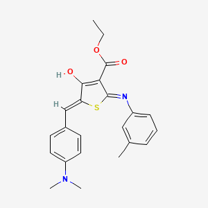 ethyl (5Z)-5-[4-(dimethylamino)benzylidene]-2-[(3-methylphenyl)amino]-4-oxo-4,5-dihydrothiophene-3-carboxylate