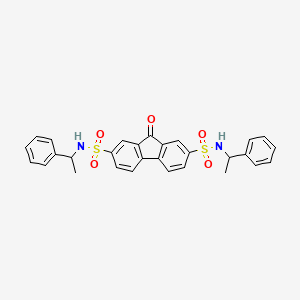 9-oxo-N,N'-bis(1-phenylethyl)-9H-fluorene-2,7-disulfonamide