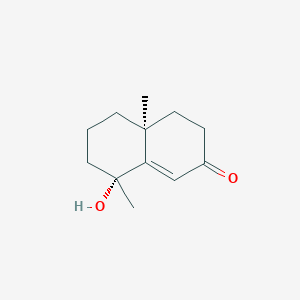 molecular formula C12H18O2 B1160310 (4As,8R)-8-羟基-4a,8-二甲基-4,5,6,7-四氢-3H-萘-2-酮 CAS No. 133369-42-3
