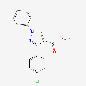 molecular formula C18H15ClN2O2 B11603115 ethyl 3-(4-chlorophenyl)-1-phenyl-1H-pyrazole-4-carboxylate 