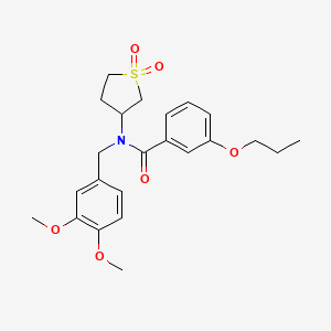 N-(3,4-dimethoxybenzyl)-N-(1,1-dioxidotetrahydrothiophen-3-yl)-3-propoxybenzamide