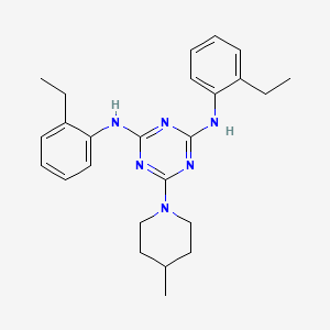 N,N'-bis(2-ethylphenyl)-6-(4-methylpiperidin-1-yl)-1,3,5-triazine-2,4-diamine