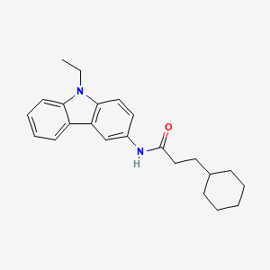 3-cyclohexyl-N-(9-ethyl-9H-carbazol-3-yl)propanamide