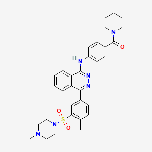 (4-((4-(4-Methyl-3-((4-methylpiperazin-1-yl)sulfonyl)phenyl)phthalazin-1-yl)amino)phenyl)(piperidin-1-yl)methanone