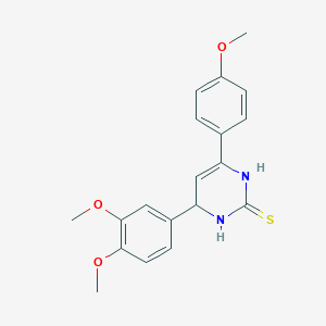 molecular formula C19H20N2O3S B11603538 4-(3,4-dimethoxyphenyl)-6-(4-methoxyphenyl)-3,4-dihydropyrimidine-2(1H)-thione 