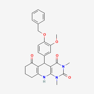 5-[4-(benzyloxy)-3-methoxyphenyl]-1,3-dimethyl-5,8,9,10-tetrahydropyrimido[4,5-b]quinoline-2,4,6(1H,3H,7H)-trione