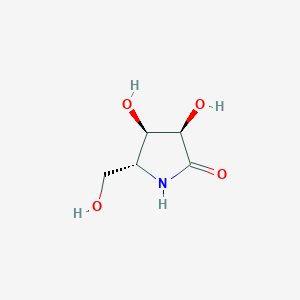 molecular formula C5H9NO4 B116042 (3R,4R,5R)-3,4-二羟基-5-(羟甲基)吡咯烷-2-酮 CAS No. 155102-96-8