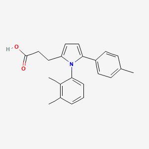 molecular formula C22H23NO2 B11604201 3-[1-(2,3-dimethylphenyl)-5-(4-methylphenyl)pyrrol-2-yl]propanoic Acid 