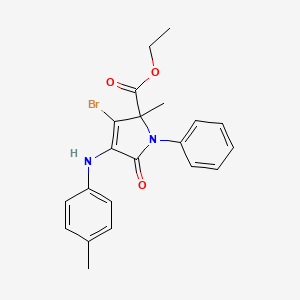 ethyl 3-bromo-2-methyl-4-[(4-methylphenyl)amino]-5-oxo-1-phenyl-2,5-dihydro-1H-pyrrole-2-carboxylate