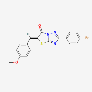 (5Z)-2-(4-bromophenyl)-5-(4-methoxybenzylidene)[1,3]thiazolo[3,2-b][1,2,4]triazol-6(5H)-one