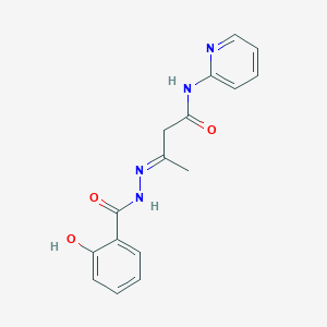 3-[(2-Hydroxy-benzoyl)-hydrazono]-N-pyridin-2-yl-butyramide