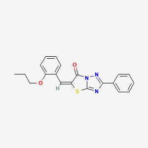 2-Phenyl-5-(2-propoxybenzylidene)thiazolo[3,2-b][1,2,4]triazol-6(5H)-one