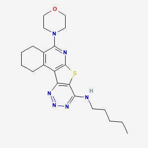 8-morpholin-4-yl-N-pentyl-11-thia-9,14,15,16-tetrazatetracyclo[8.7.0.02,7.012,17]heptadeca-1(10),2(7),8,12(17),13,15-hexaen-13-amine