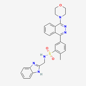 N-(1H-benzimidazol-2-ylmethyl)-2-methyl-5-[4-(morpholin-4-yl)phthalazin-1-yl]benzenesulfonamide