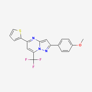 2-(4-Methoxyphenyl)-5-(thiophen-2-yl)-7-(trifluoromethyl)pyrazolo[1,5-a]pyrimidine