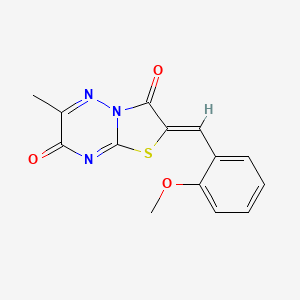 molecular formula C14H11N3O3S B11604386 2-(2-Methoxybenzylidene)-6-methyl-2H-thiazolo[3,2-b][1,2,4]triazine-3,7-dione CAS No. 606954-27-2