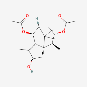 molecular formula C19H28O5 B1160442 苏杰三醇 6,9-二乙酸酯 CAS No. 17928-63-1