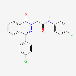 molecular formula C22H15Cl2N3O2 B11604425 N-(4-Chlorophenyl)-2-(4-(4-chlorophenyl)-1-oxophthalazin-2(1H)-yl)acetamide 