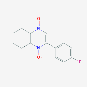 molecular formula C14H13FN2O2 B11604464 2-(4-Fluorophenyl)-5,6,7,8-tetrahydroquinoxaline 1,4-dioxide 