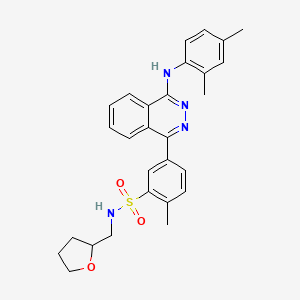 molecular formula C28H30N4O3S B11604521 5-{4-[(2,4-dimethylphenyl)amino]phthalazin-1-yl}-2-methyl-N-(tetrahydrofuran-2-ylmethyl)benzenesulfonamide 