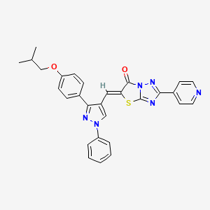 molecular formula C29H24N6O2S B11604533 (5Z)-5-{[3-(4-Isobutoxyphenyl)-1-phenyl-1H-pyrazol-4-YL]methylene}-2-(4-pyridinyl)[1,3]thiazolo[3,2-B][1,2,4]triazol-6(5H)-one CAS No. 624724-07-8