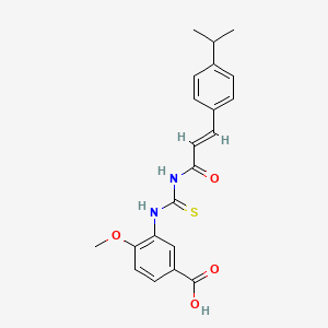 molecular formula C21H22N2O4S B11604552 3-[({[(2E)-3-(4-isopropylphenyl)prop-2-enoyl]amino}carbonothioyl)amino]-4-methoxybenzoic acid 