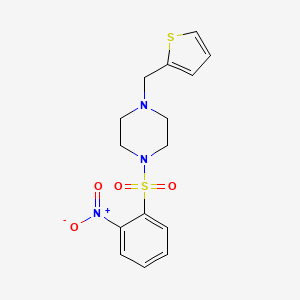 1-[(2-Nitrophenyl)sulfonyl]-4-(thiophen-2-ylmethyl)piperazine