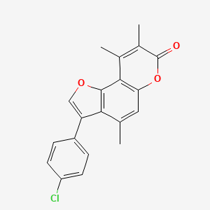 3-(4-chlorophenyl)-4,8,9-trimethyl-7H-furo[2,3-f]chromen-7-one