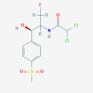 molecular formula C₁₂H₁₁D₃Cl₂FNO₄S B1160471 2,2-dichloro-N-[(3R)-1,1,2-trideuterio-1-fluoro-3-hydroxy-3-(4-methylsulfonylphenyl)propan-2-yl]acetamide 