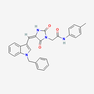 2-[(4E)-4-[(1-Benzyl-1H-indol-3-YL)methylidene]-2,5-dioxoimidazolidin-1-YL]-N-(4-methylphenyl)acetamide