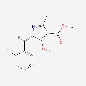 methyl (5E)-5-(2-fluorobenzylidene)-2-methyl-4-oxo-4,5-dihydro-1H-pyrrole-3-carboxylate